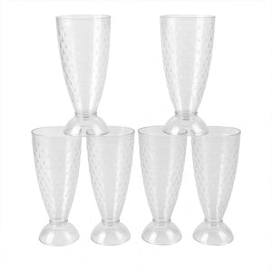 Supermom Transparent Plastic Milkshake Glass Set (400ml  6 Pc)