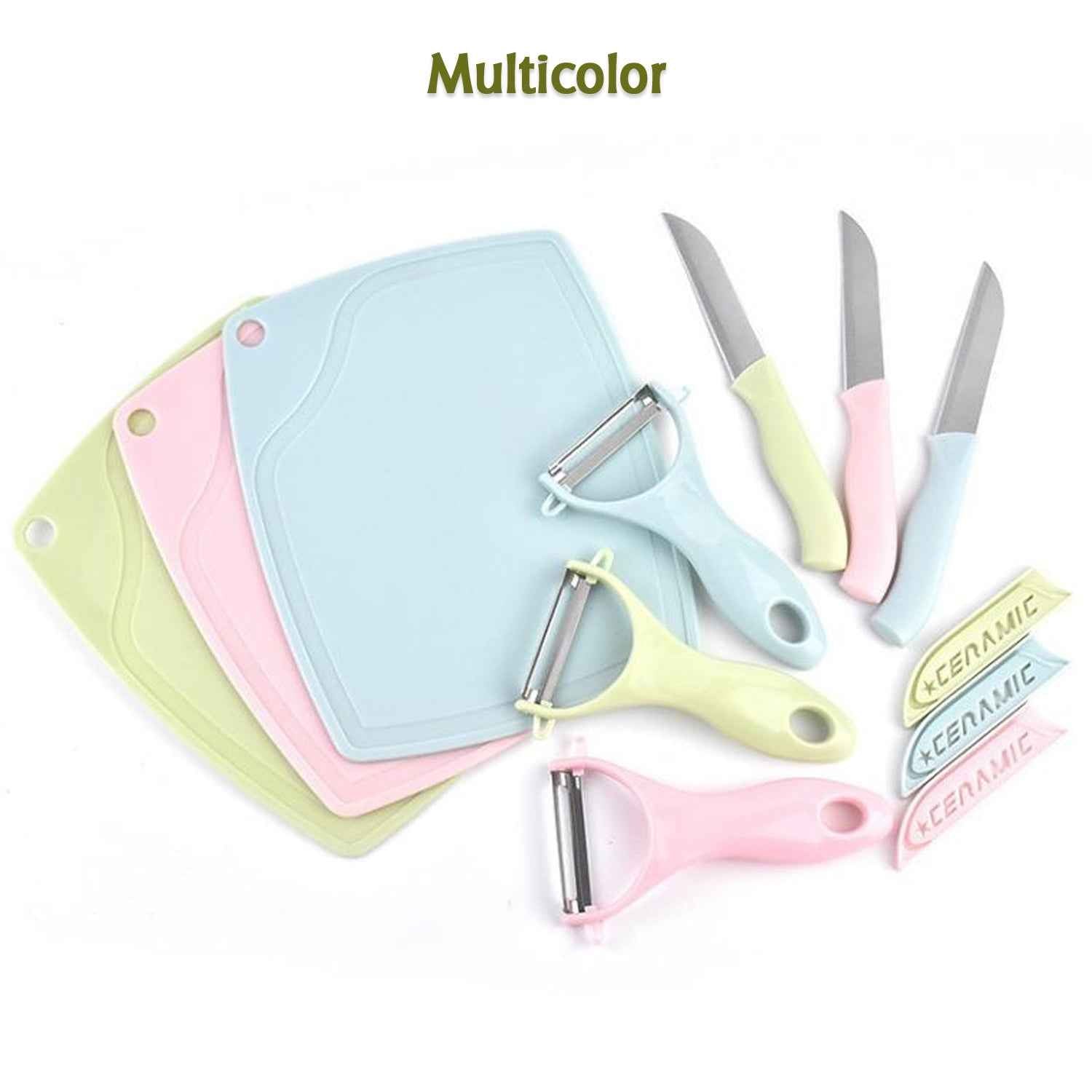 5207 Plastic Kitchen Peeler - Green  Classic Stainless Steel 3-piece Knife Set Combo