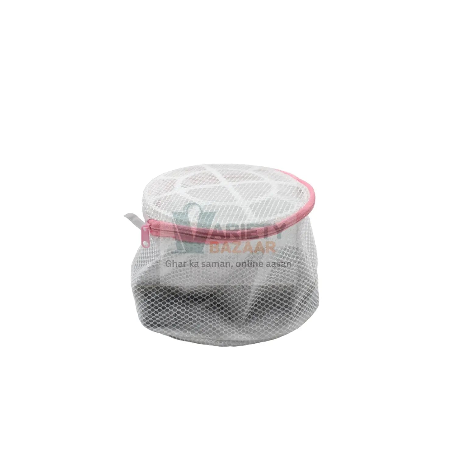 8359 Small Round cloth washing Laundray bag | washing net bag Pouch | Mesh Laundry Bag with rust free zipper for Washing, socks and underwear (1 Pc) Travel Sahayak