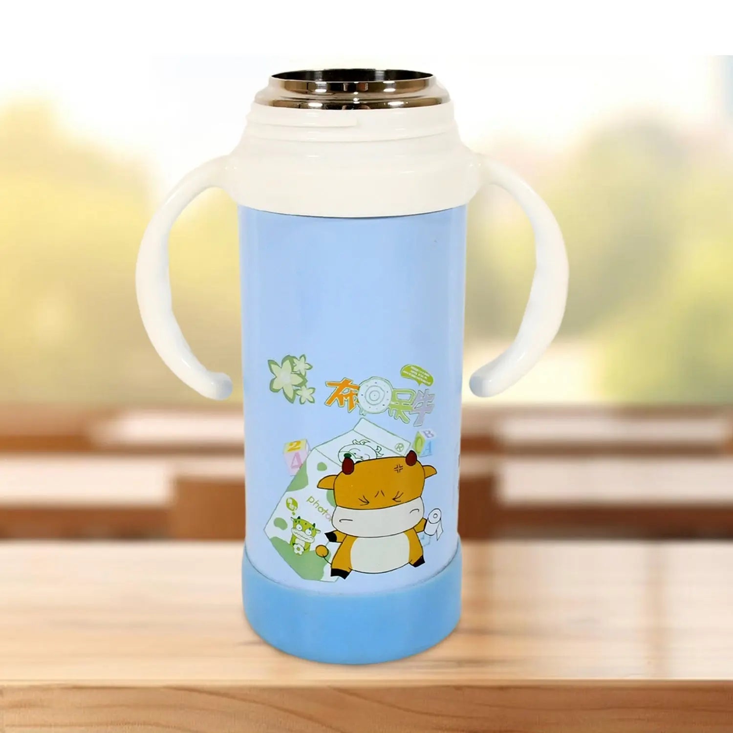 8385 STAINLESS STEEL THERMOS WATER BOTTLE DOUBLE WALLED VACUUM CUP 12 HOUR HEAT RETENTION MUG FOR TEA WATER COFFEE DISPENSER (350 Ml) Travel Sahayak