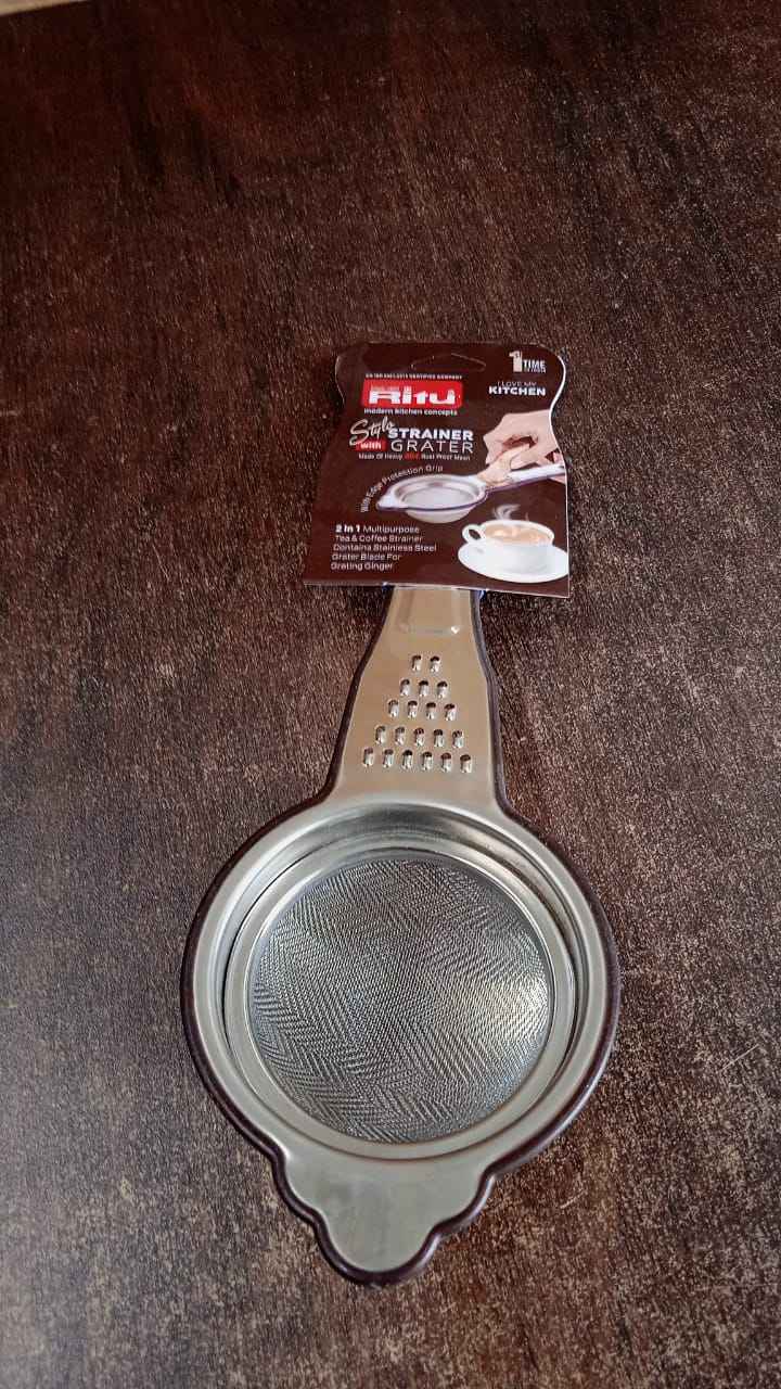 Heavy-Duty Stainless Steel Fine Mesh Tea Strainer (1 Pc)