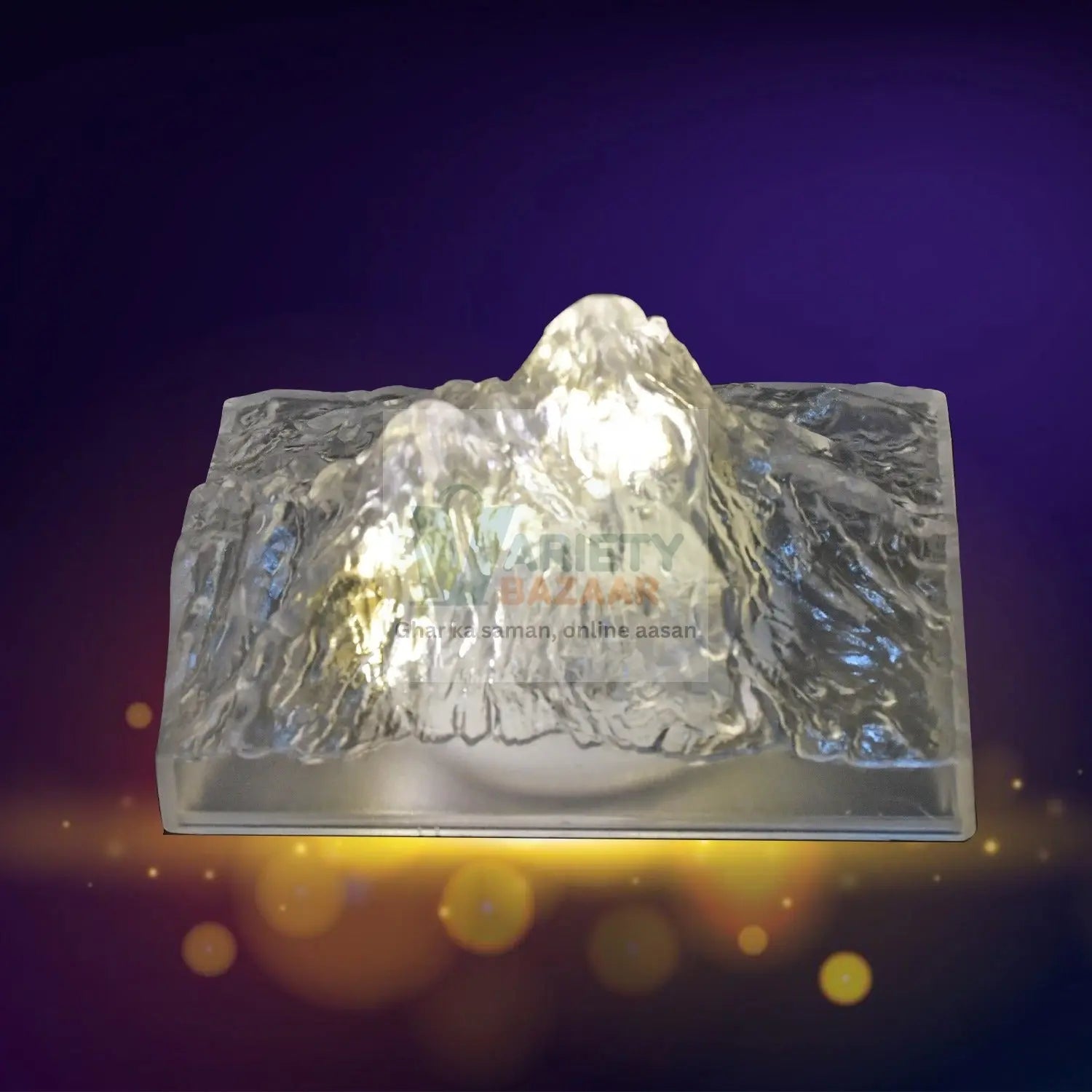 8444 Plastic Iceberg Night Light Mountain Lights Flameless Modern Clear LED Flameless Party Candles, LED Lamp Home Decoration Mini Atmosphere Light Bedroom Decor Desktop Ornament Children Gift (MOQ :- 12 Pc) Travel Sahayak