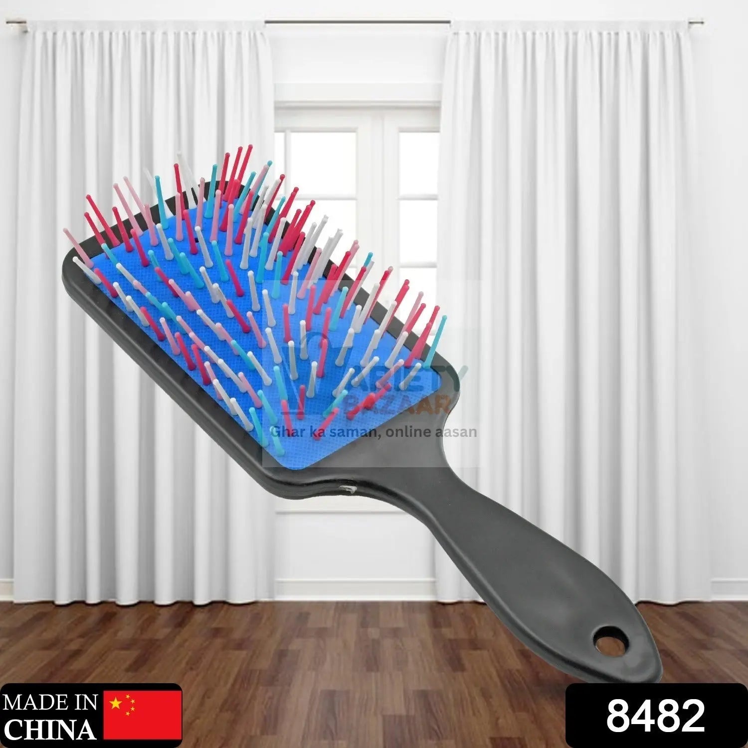 8482 Massage Comb, Massage Hair Brush Ergonomic Matt Disappointment for Straight Curly Hair Cushion Curly Hair Comb For Detangling Professional Comb For Men And Women for All Hair Types, Home Salon DIY Hairdressing Tool  (1 Pc) Travel Sahayak