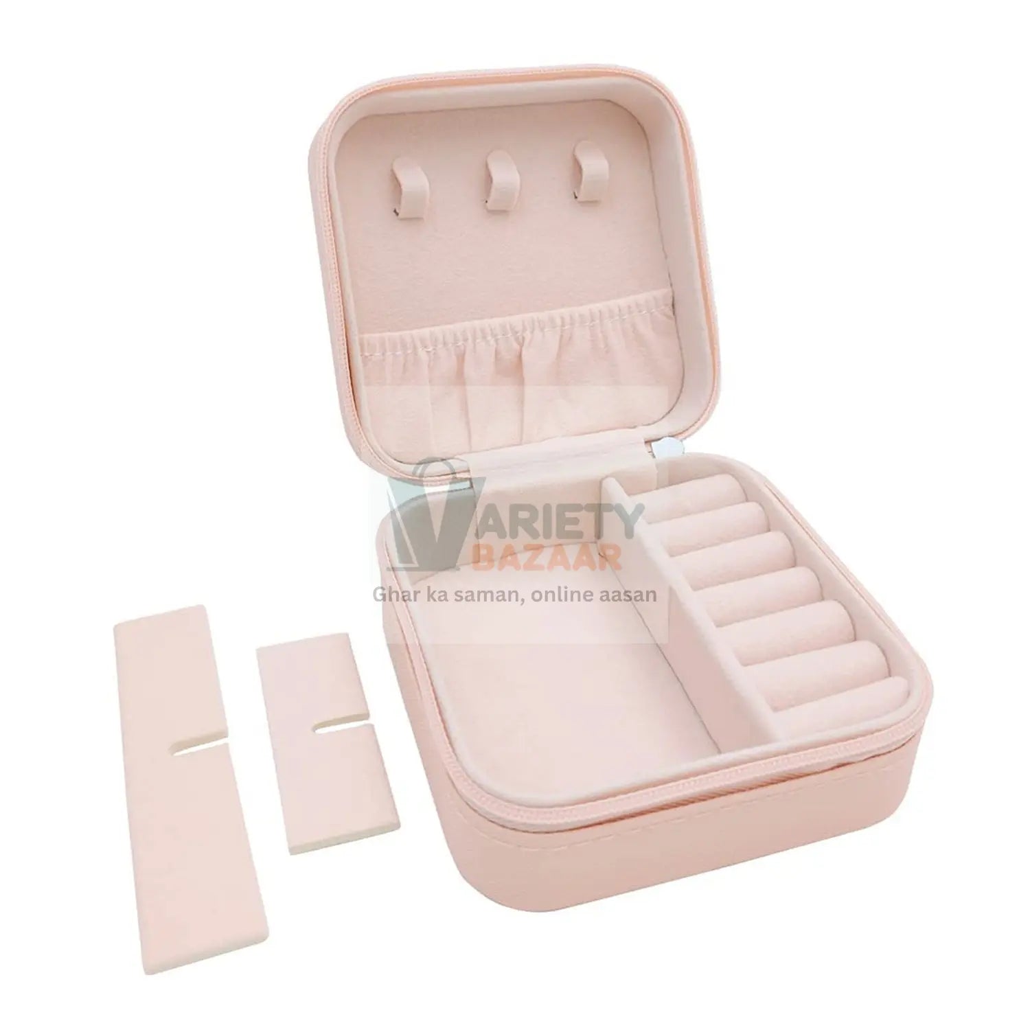 8782 Jewellery Box for Women, Mini Portable Jewelry Box Organiser,PU Leather Jewlerrying Display Holder, Small Travel Jewellery Box for Girls, Women, Mother, Daughte, Travel Ring, Pendant, Earring, Necklace Storage Case Travel Sahayak