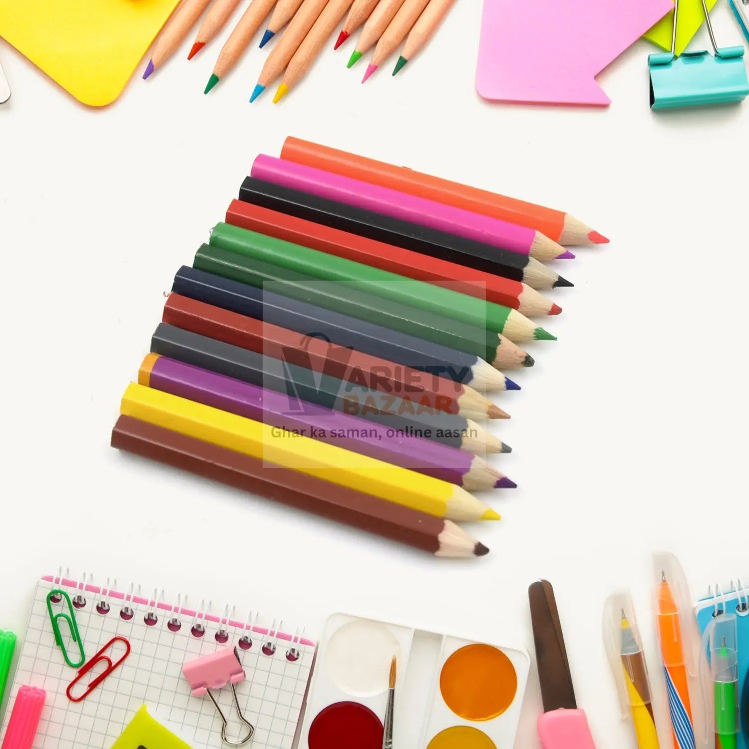 8789 12pcs Colored Pencils With Sharpner Artist Pencils Colored Pencil Art Graphite Pencils Oil Pencils Pencil for Kids Art Supplies Child Gift Wooden Aldult (13 Pcs Set) Travel Sahayak