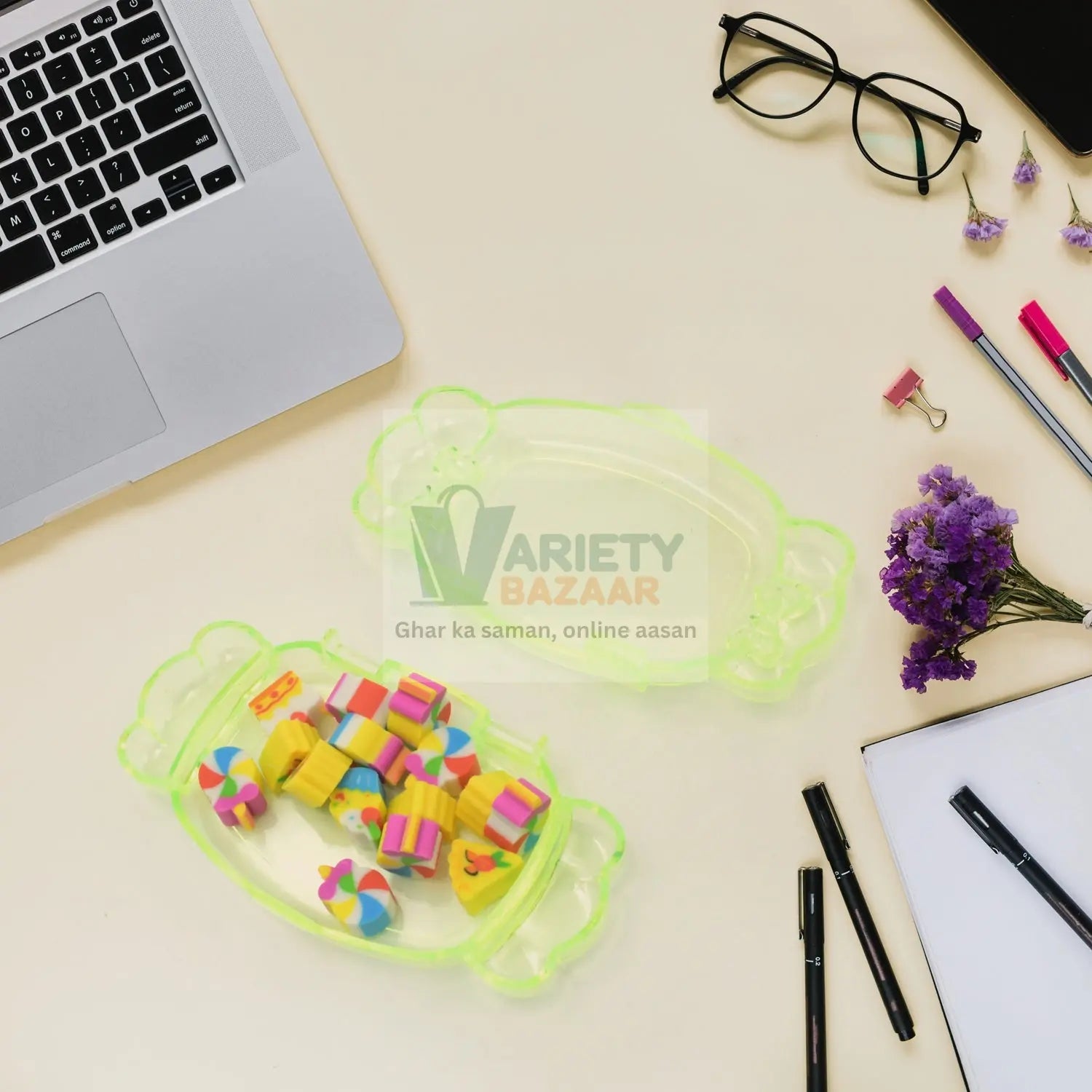8831 Cute School Eraser Set Cute Eraser Multi Design Rubber Erasers For Pencil Cleaning Stationery School Student Girl Kids (24 Set / 15 pc In1 Set) Travel Sahayak