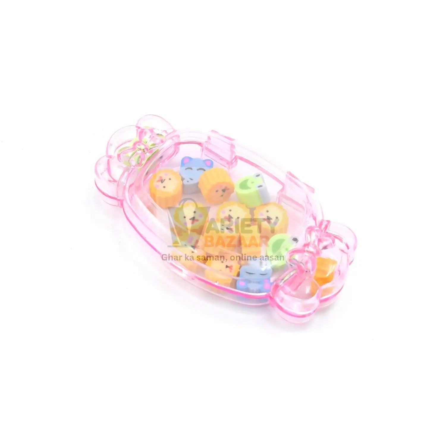 8831 Cute School Eraser Set Cute Eraser Multi Design Rubber Erasers For Pencil Cleaning Stationery School Student Girl Kids (24 Set / 15 pc In1 Set) Travel Sahayak
