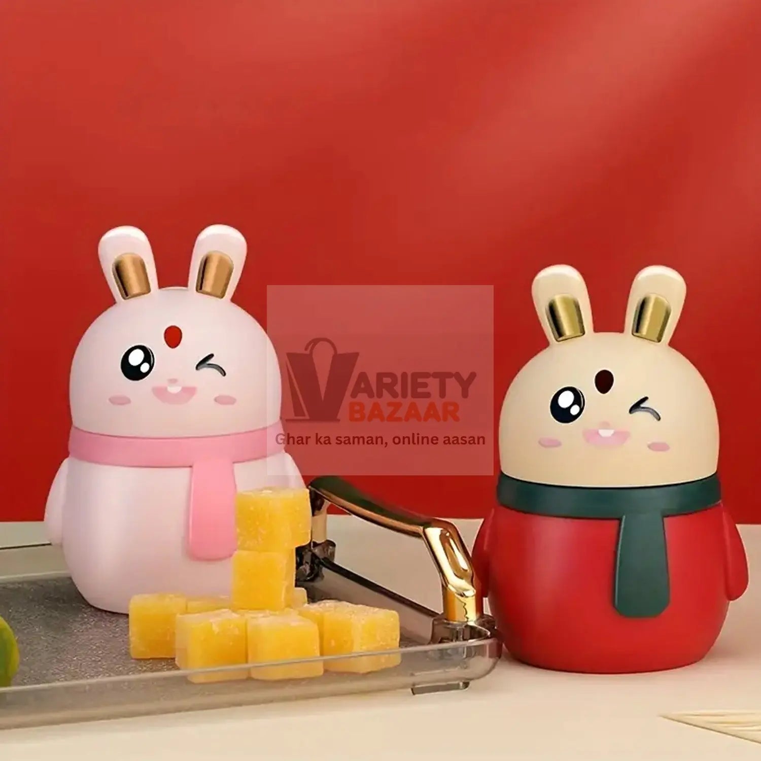 8842 Rabbit Shape Toothpick Dispenser Pressing Small Size Accessory Durable Red | Home & Garden | Kitchen, Dining & Bar | Kitchen Storage & Organization | Racks & Holders Dining Room Table Decoration (1 Pc ) Travel Sahayak