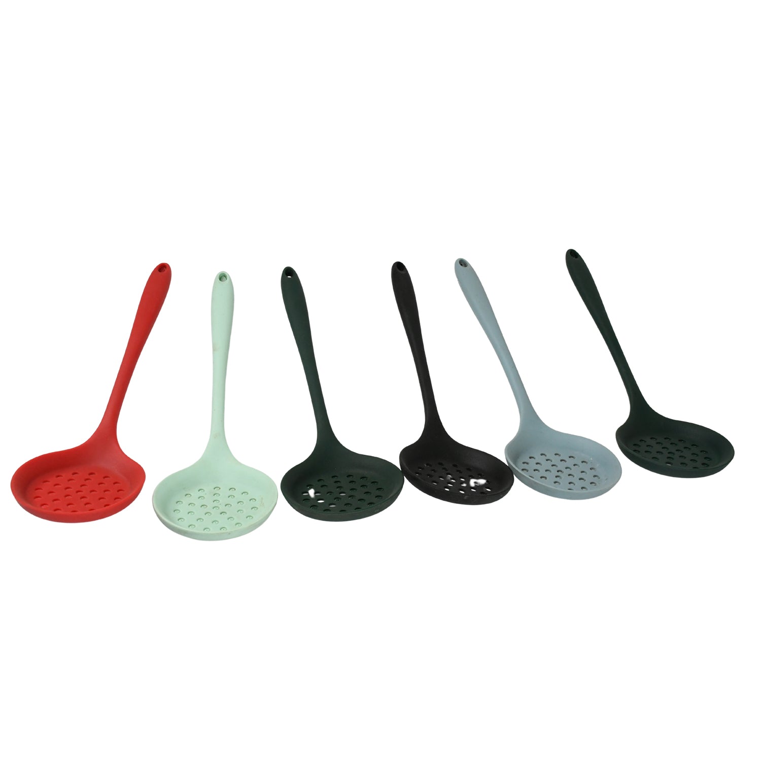 Multipurpose Silicone Spoon, Silicone Basting Spoon Non-Stick Kitchen Utensils Household Gadgets Heat-Resistant Non Stick Spoons Kitchen Cookware Items For Cooking and Baking (6 Pcs Set) Variety Bazaar