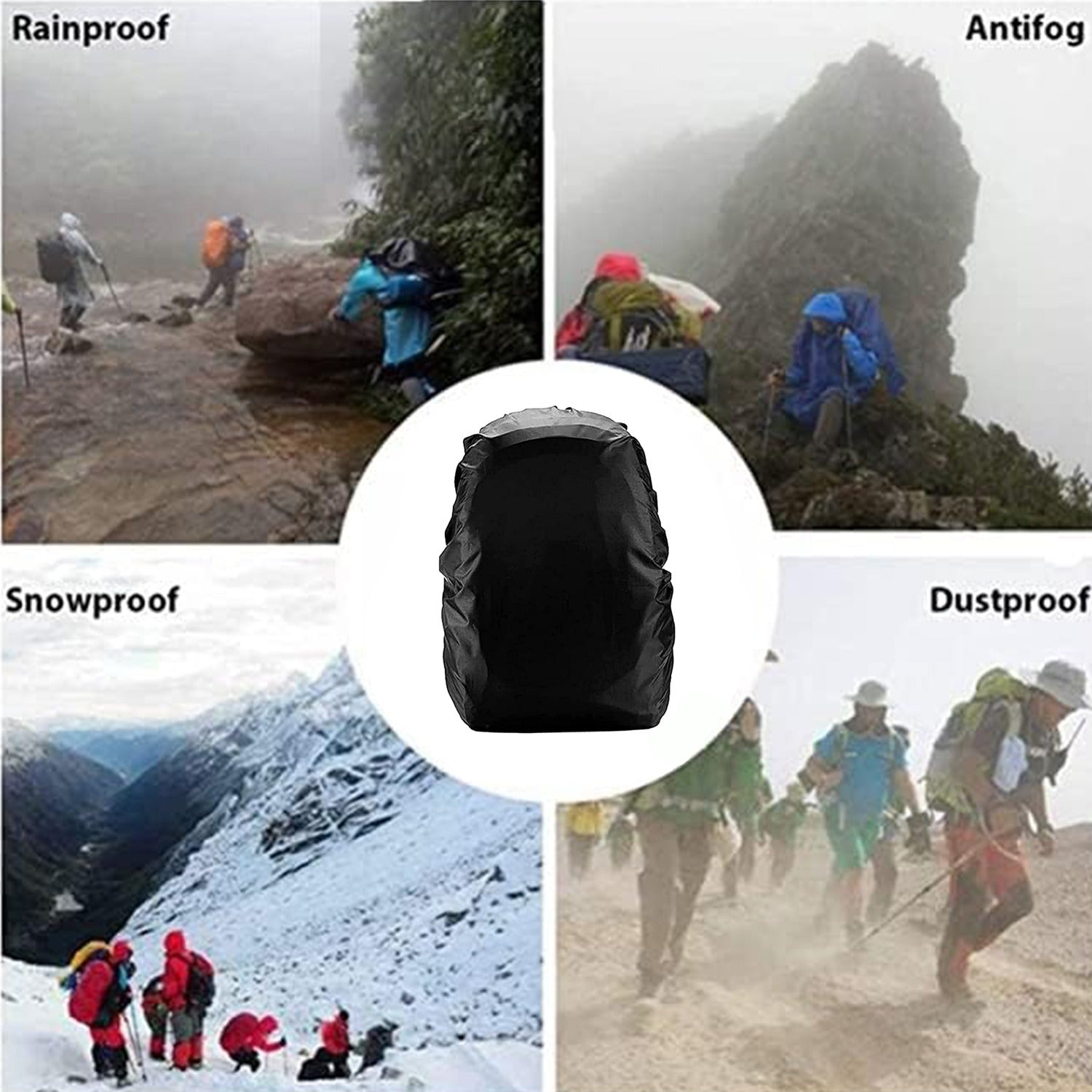 4100 Heavy Waterproof Nylon Rain Cover/Dust Cover - Elastic Adjustable for Laptop Bags and Backpacks, School Bag Waterproof Cover, Dust Proof, Backpack, Laptop Bag Cover (1Pc) Travel Sahayak
