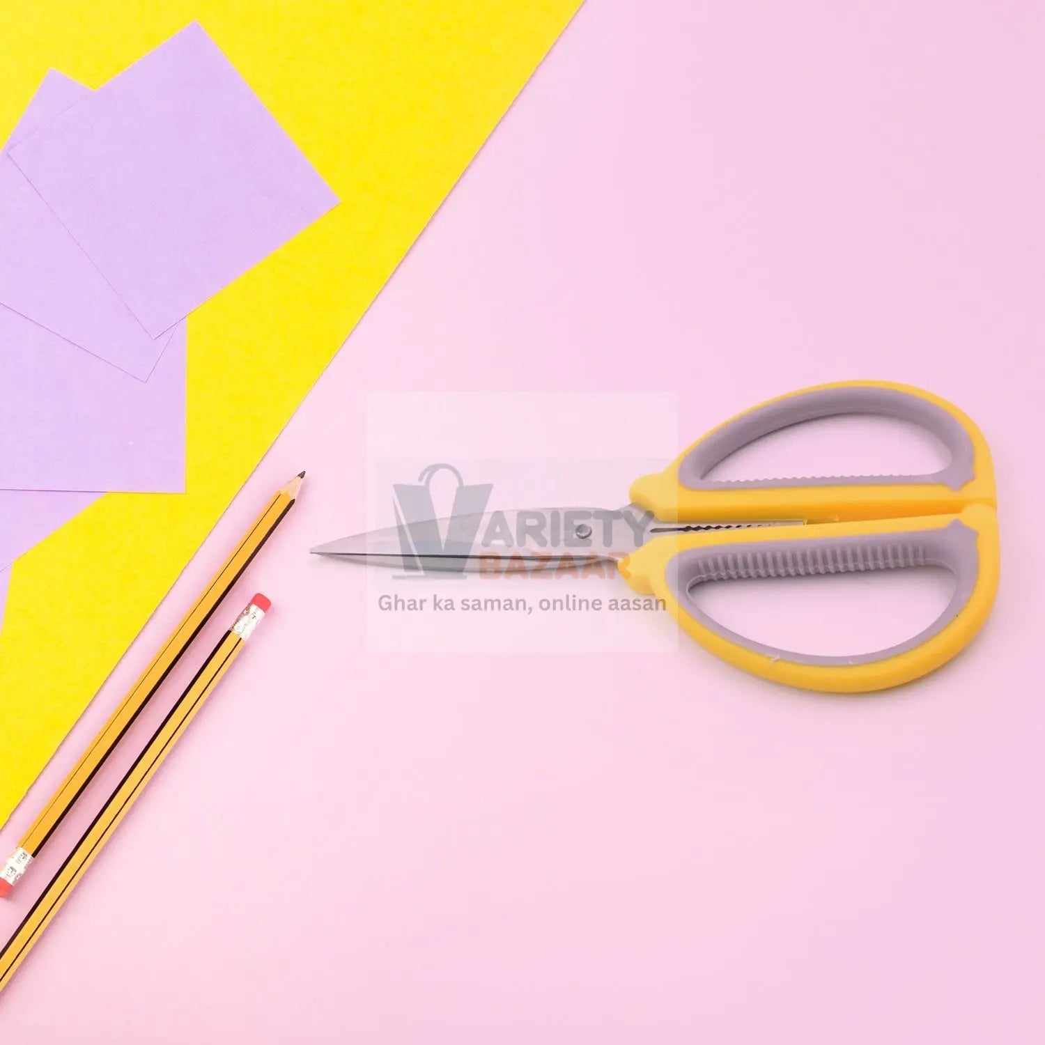 9432 Multipurpose Scissor Large  Scissors Comfort Grip Handles and Stainless Steel Blades for Precision Cutting of Paper, Photos, Crafts, and More (1 Pc) Travel Sahayak