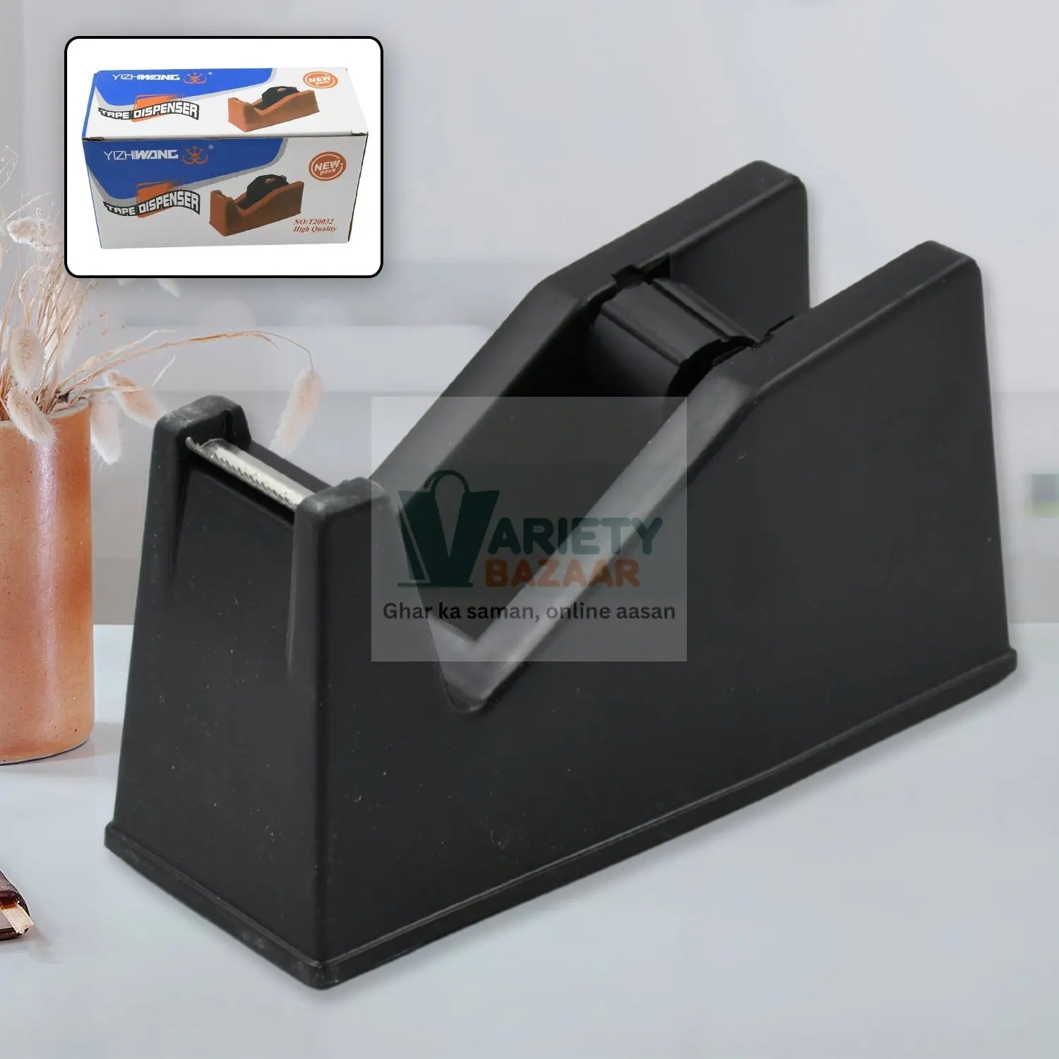 9509 Plastic Tape Dispenser Cutter for Home Office use, Tape Dispenser for Stationary, Tape Cutter Packaging Tape (1 pc / 682 Gm) Travel Sahayak