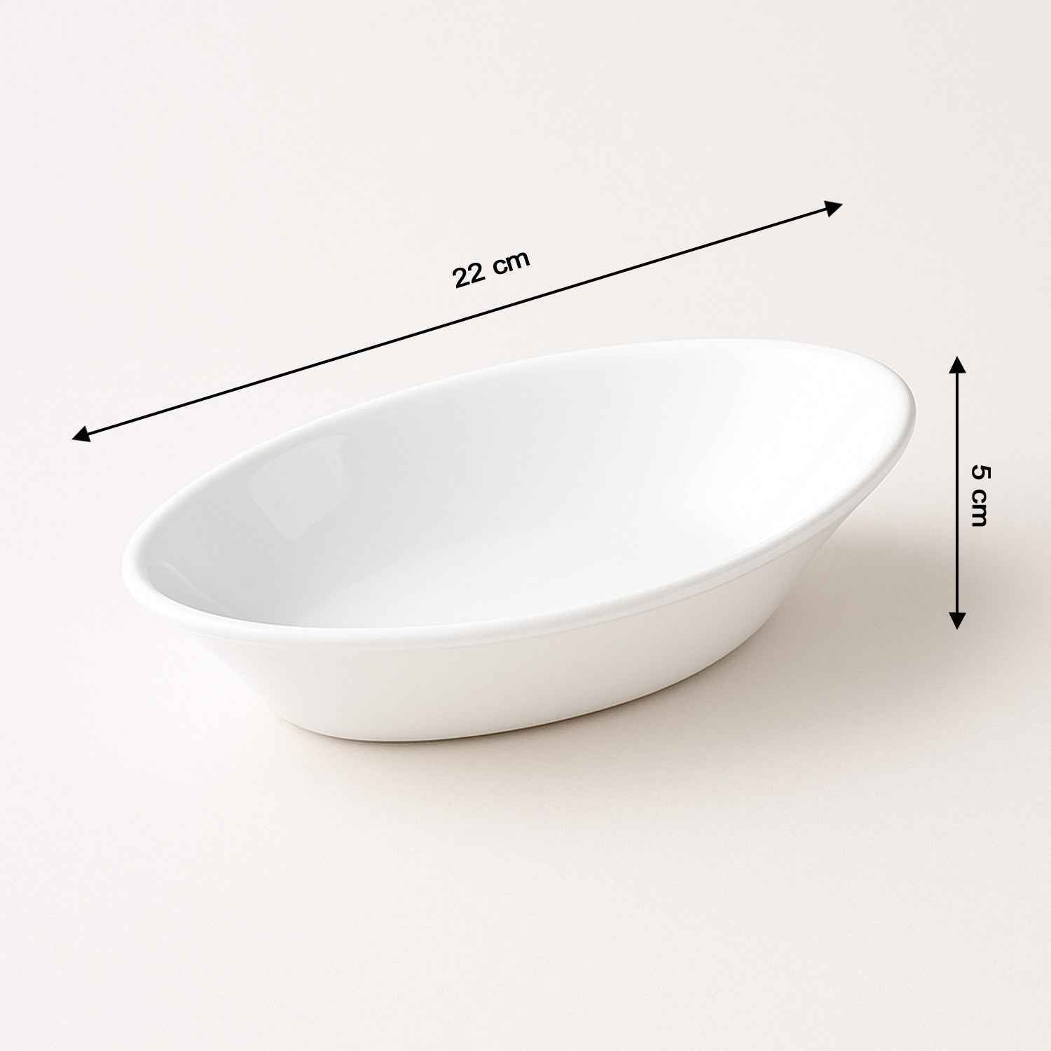 Plastic Marin Serving Bowl  Elegant Oval Deep Bowl (1 Pc  White)