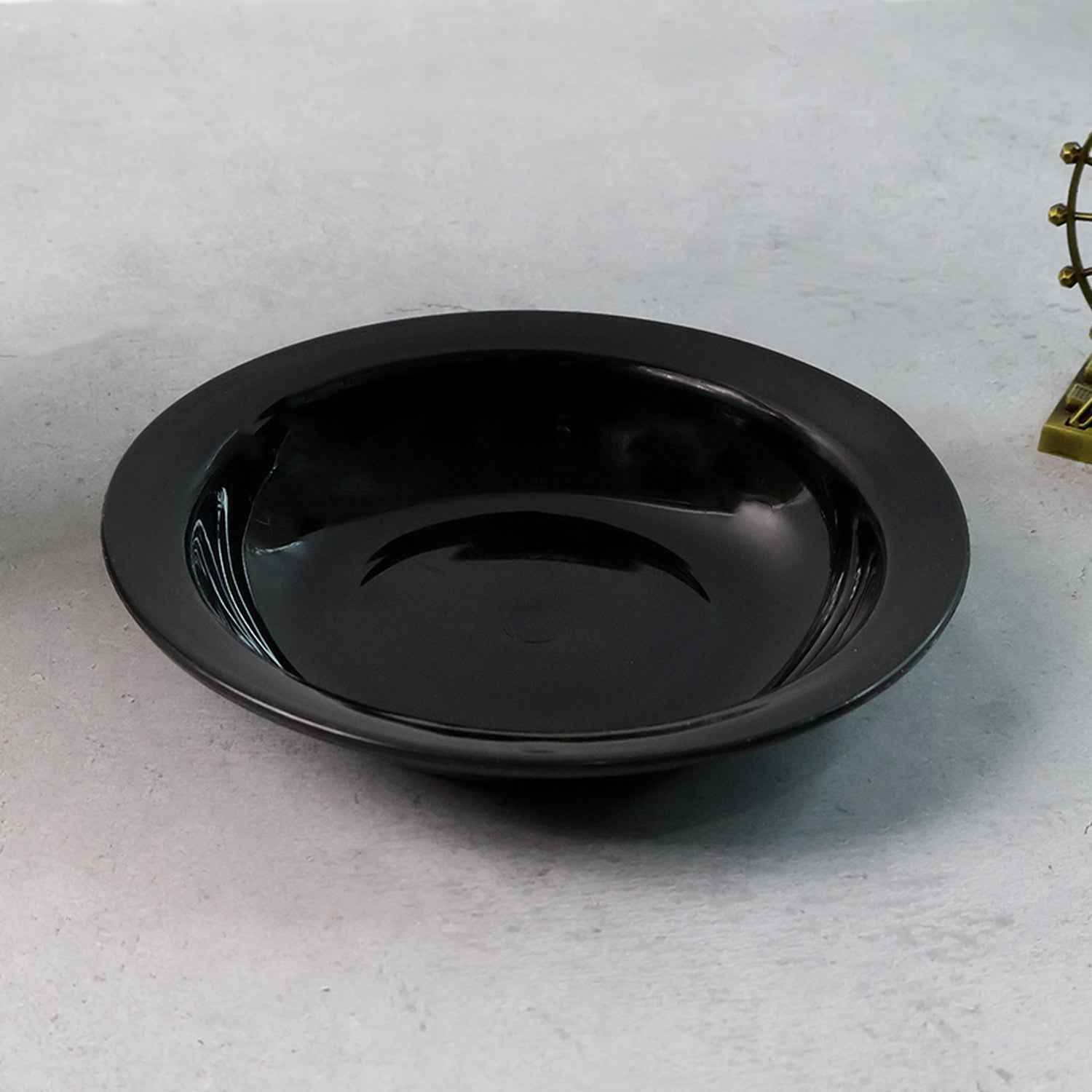 Premium Deep Black Curry Soup Serving Bowl (1 Pc)