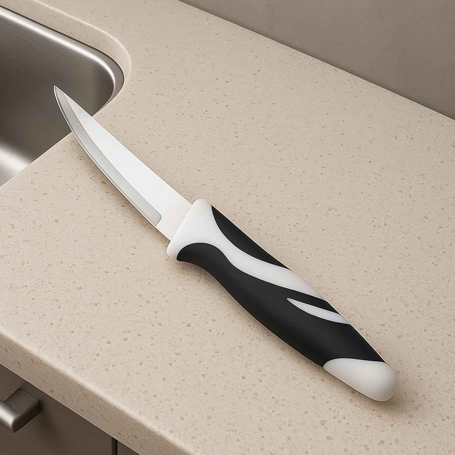 Ritu  Sharp Stainless Steel Blade Zebra Kitchen Knife