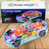 Automatic 360 Degree Rotating Transparent Gear Concept Car with Musical and 3D Flashing Lights Toy for Kids Boys & Girls (Multicolor / Battery Not Included) Variety Bazaar