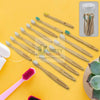 Bamboo Wooden Toothbrush Soft Toothbrush Wooden Child Bamboo Biodegradable Toothbrush, Manual Toothbrush for Adult, Kids (15 pcs set / With Round Box)