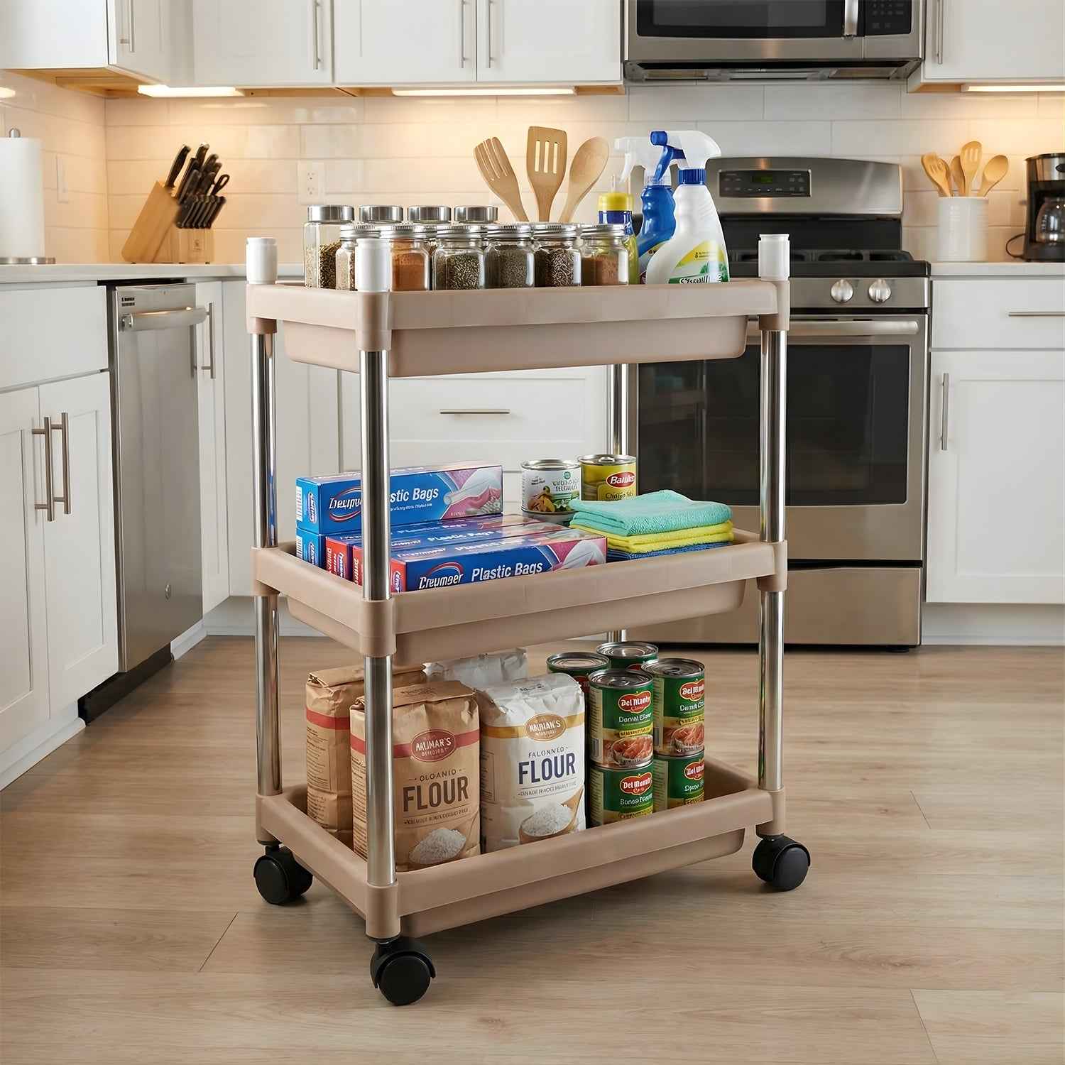3-layer Multipurpose Storage Trolley