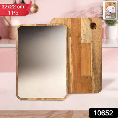 Apex Steel Oak Medium Cutting Board With Wooden Handle (1 Pc)