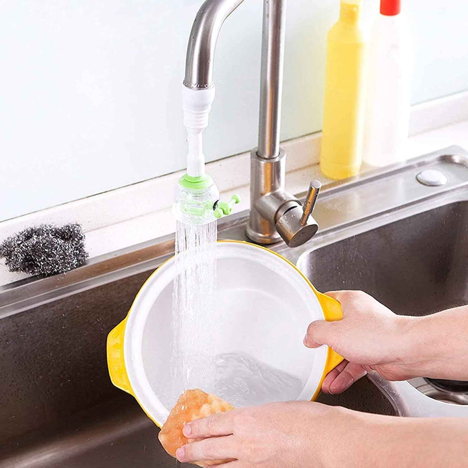 Flexible Faucet Extender  Splash-control Sprayer