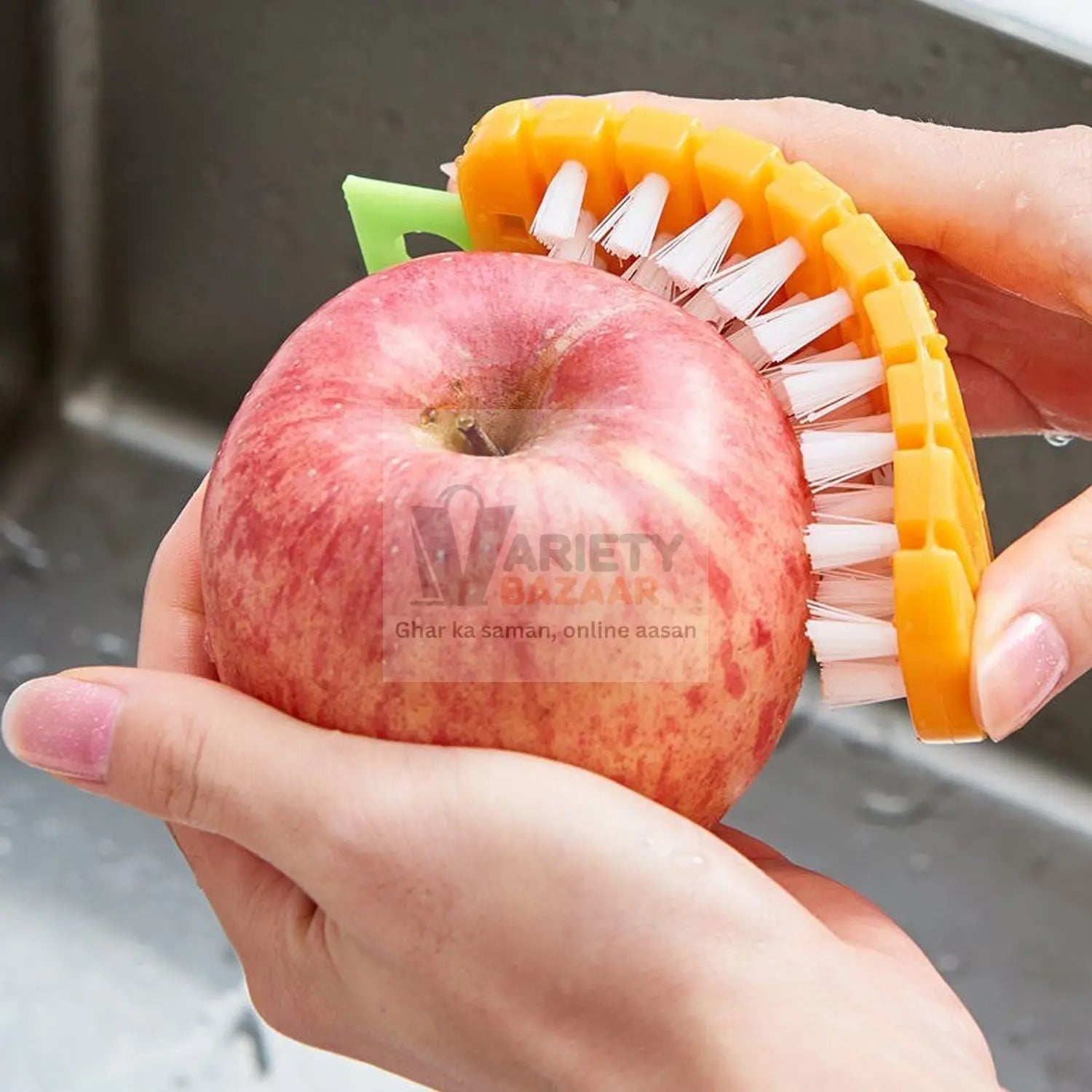 Carrot-Shaped Non-Toxic Vegetable Scrubbing Brush for Fruits & Veggies Variety Bazaar