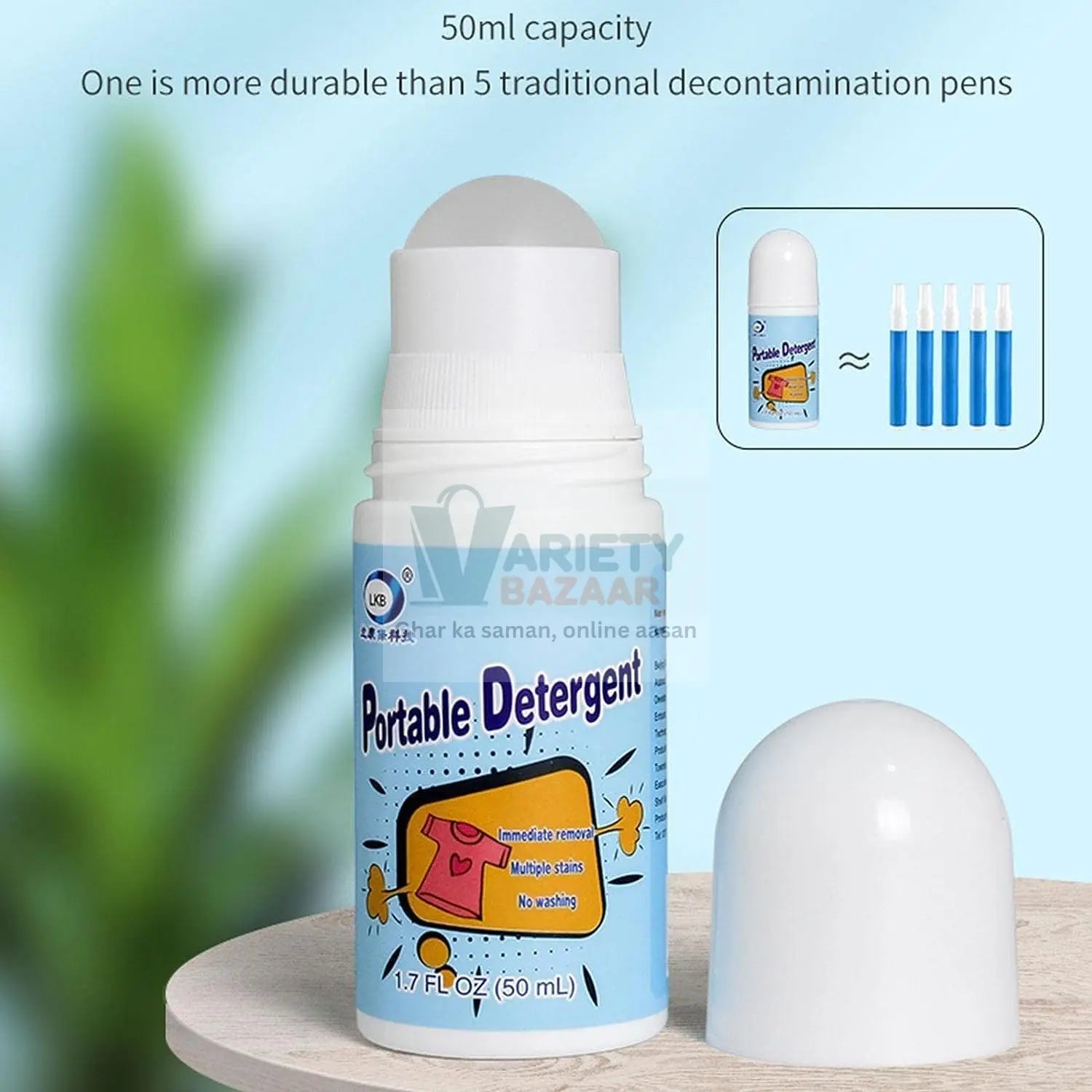 Clothes Stain Remover Bead Design Emergency Stain Rescue Roller Cleaner for Natural Fabric Removes Oil Almost All Types of Fabrics Variety Bazaar