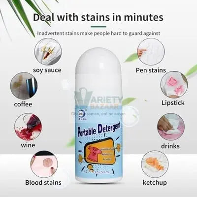 Clothes Stain Remover Bead Design Emergency Stain Rescue Roller Cleaner for Natural Fabric Removes Oil Almost All Types of Fabrics Variety Bazaar