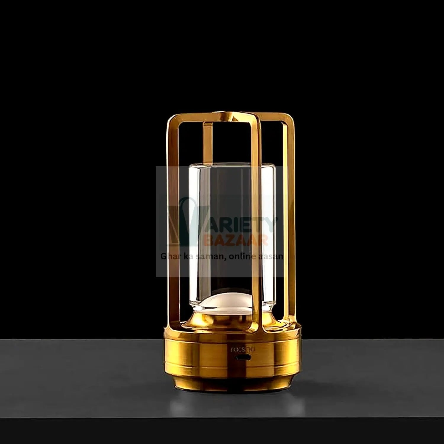 Crystal Lantern Lamp, Crystal Lantern Table Lamp, 3 Colors Rechargeable Cordless Led Lights for Restaurant / Bedroom Lights (1 Pc) Variety Bazaar