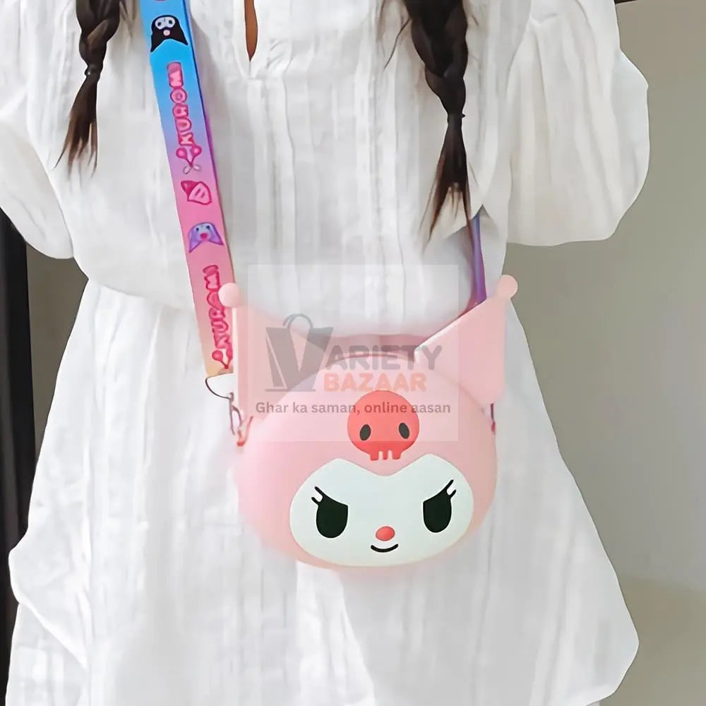 Cute Cartoon Girls' Backpack, Shoulder Bag /  Purse, Portable, Mini Silicone Handbag Girls, Children's Bag/Purse for Girls Women, Gift Girls Bag Accessories (1 Pc Mix Color ) Travel Sahayak