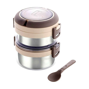 Ganesh Steko-2 Double Layer Stainless Steel Insulated Lunch Box Set