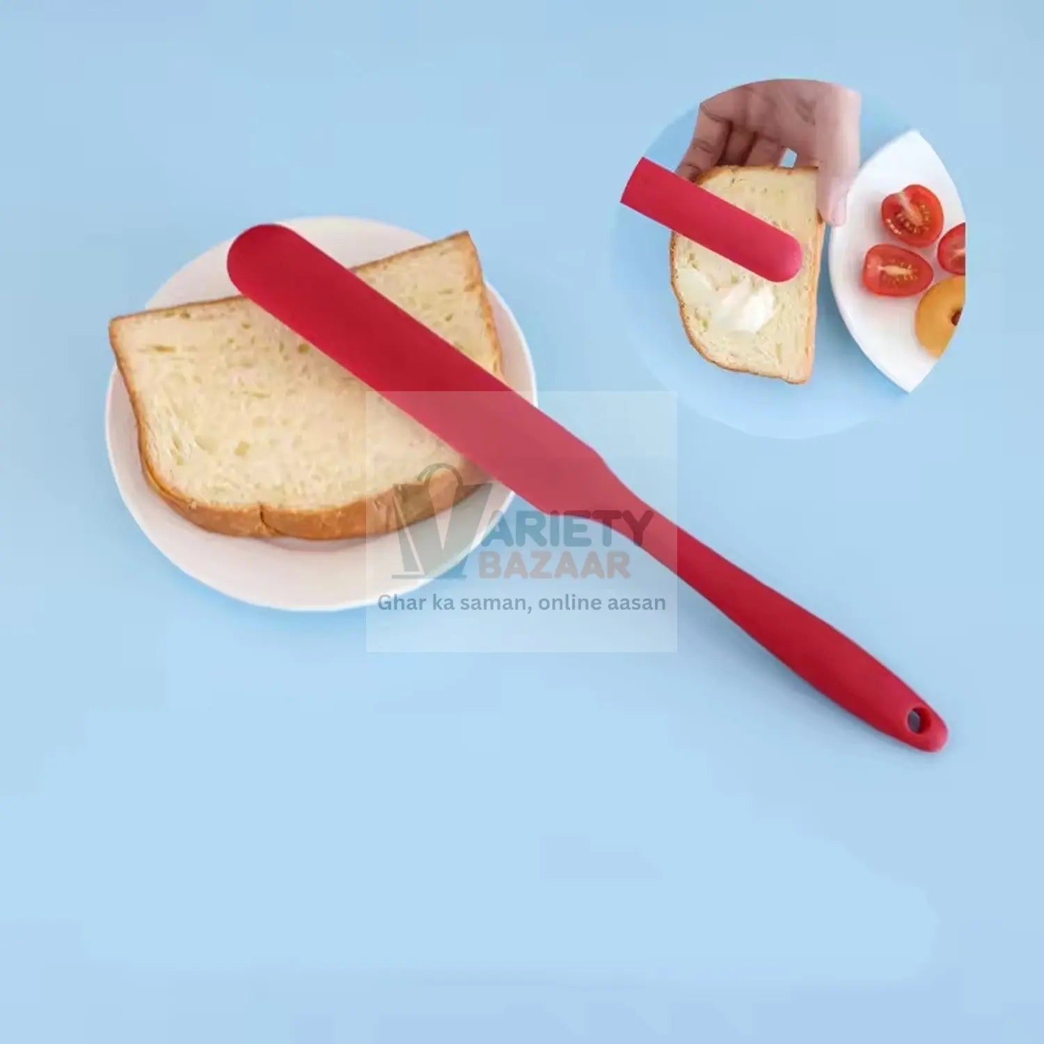 Dough Scraper Silicone Cake Spatula Non-Stick Butter Scraper Cake Mixer Ice Cream Scraper Kitchen Pastry Baking Supplies Spatula Silicone (6 Pcs Set / 25 CM) travel sahayak