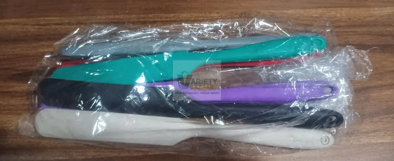 Dough Scraper Silicone Cake Spatula Non-Stick Butter Scraper Cake Mixer Ice Cream Scraper Kitchen Pastry Baking Supplies Spatula Silicone (6 Pcs Set / 25 CM) travel sahayak