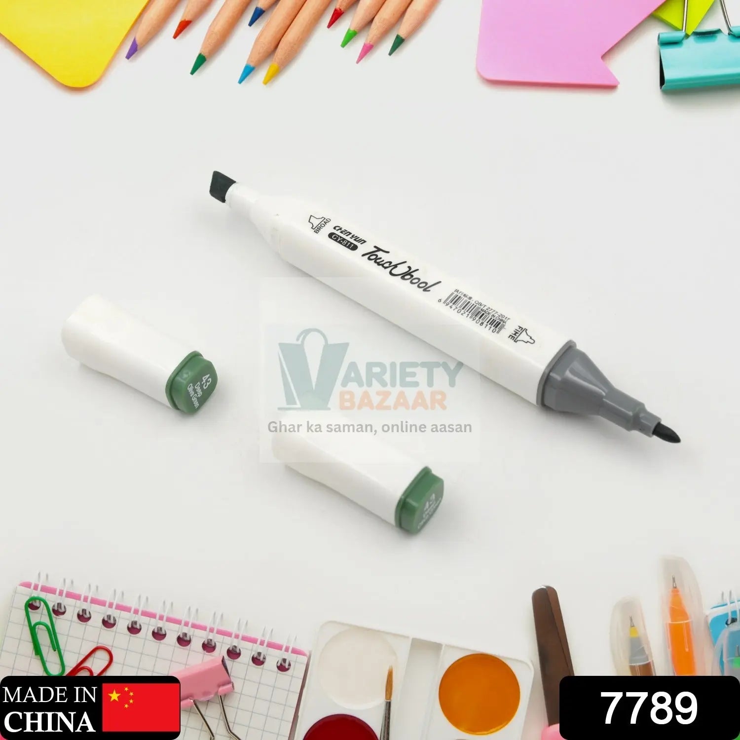 Double-ended pens for versatile use in art and classroom activities