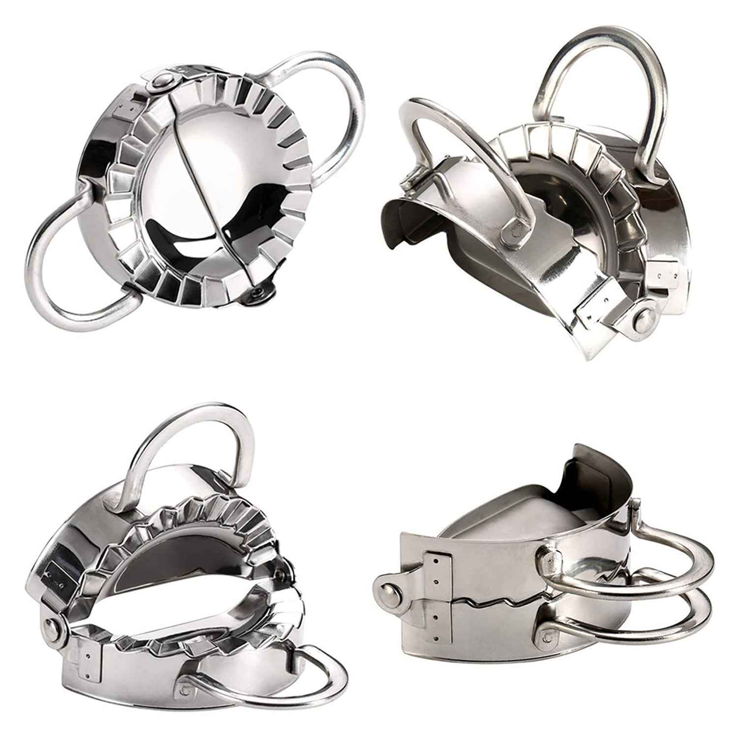 2219 Stainless Steel Dumpling Maker Dough Cutter Pie Mold Tool.