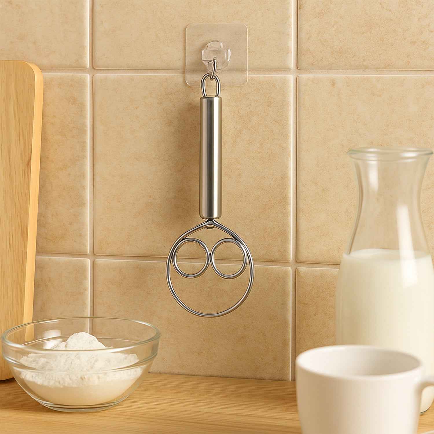 2-piece Stainless Steel Spiral Hand Whisk - (2 Pc  Set)