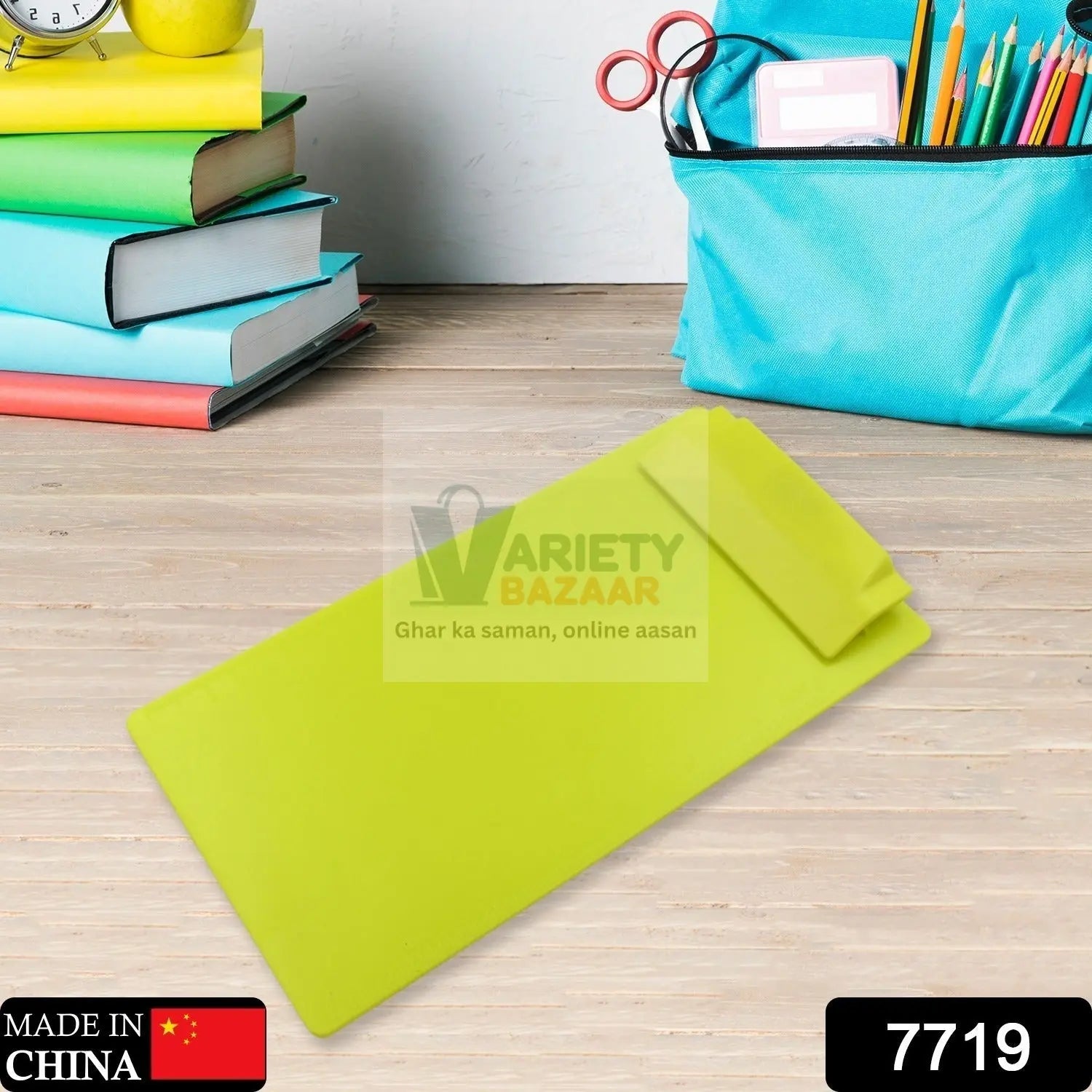 Unbreakable exam pad with measurement side, suitable for school and exams.