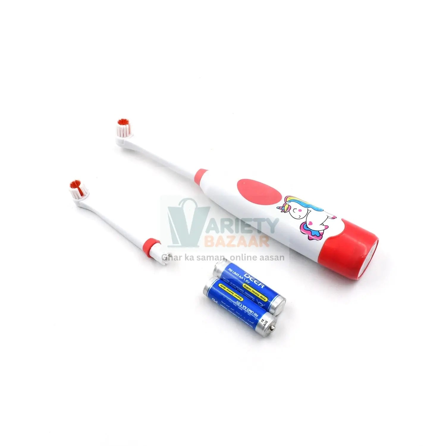 Compact electric toothbrush for kids and adults with extra brush head