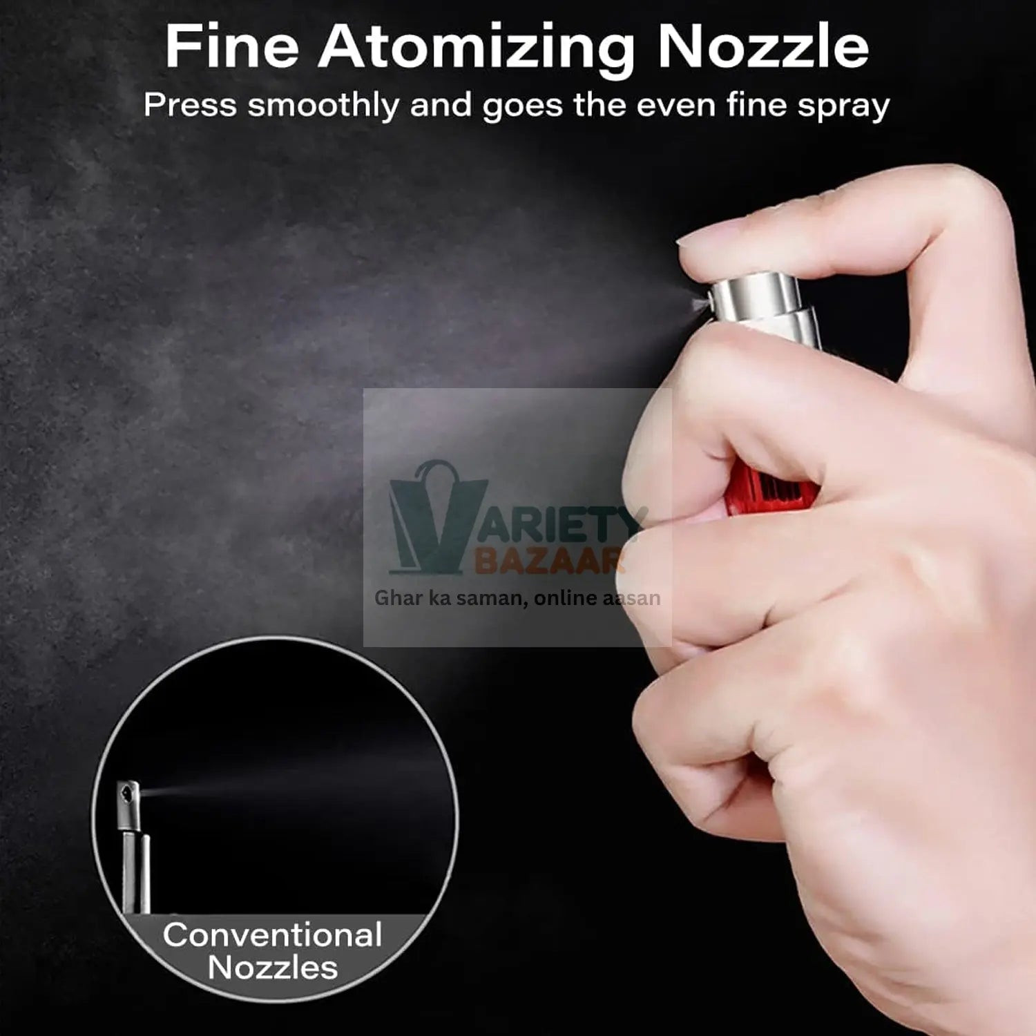 Empty Spray / Perfume Bottle Refillable Fine Mist Perfume For Sanitizer Travel Beauty Makeup Perfume filler (1 Pc) Variety Bazaar
