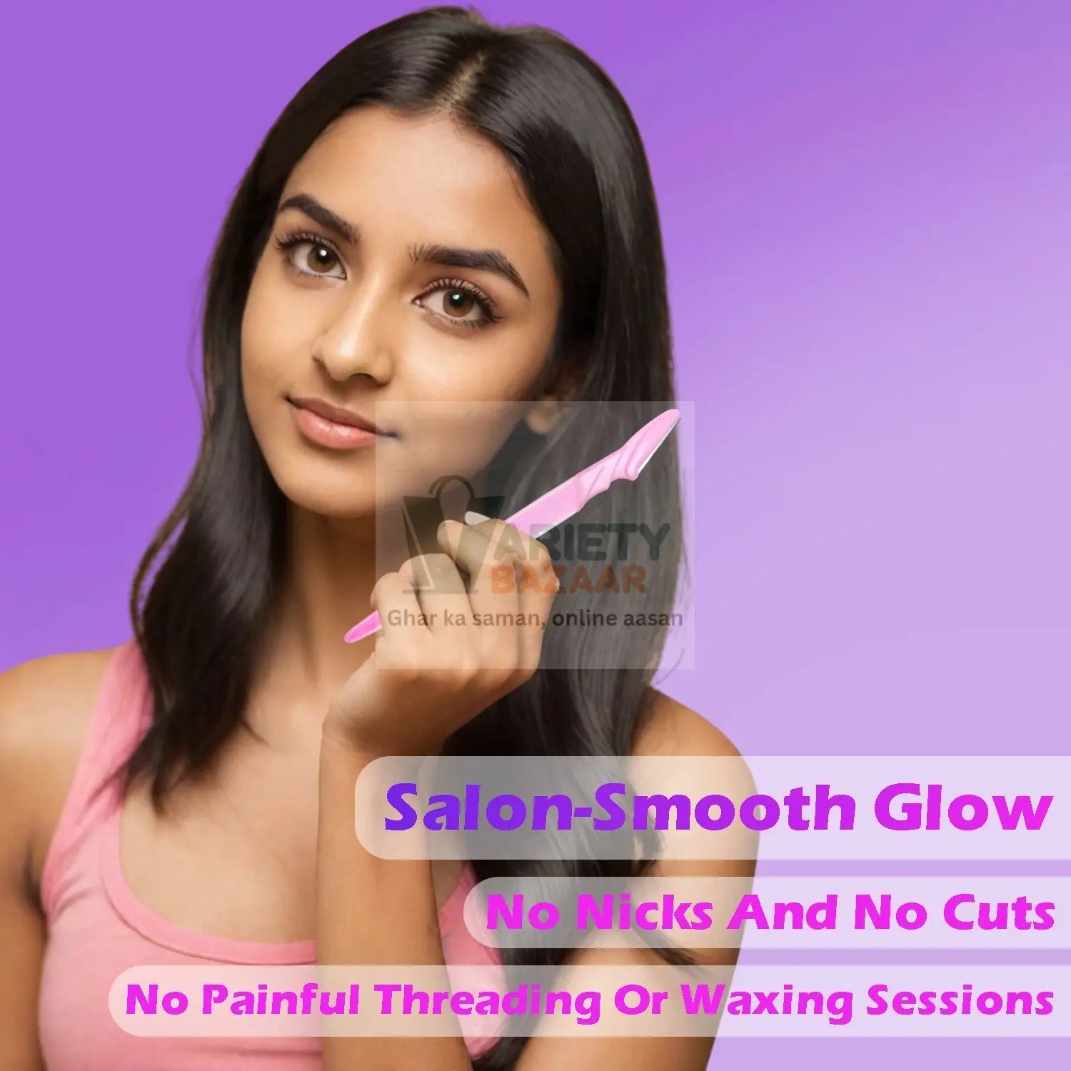 Eyebrow Painless Facial Hair Remover Razor for Face, Women and Men (3 Pack) Variety Bazaar