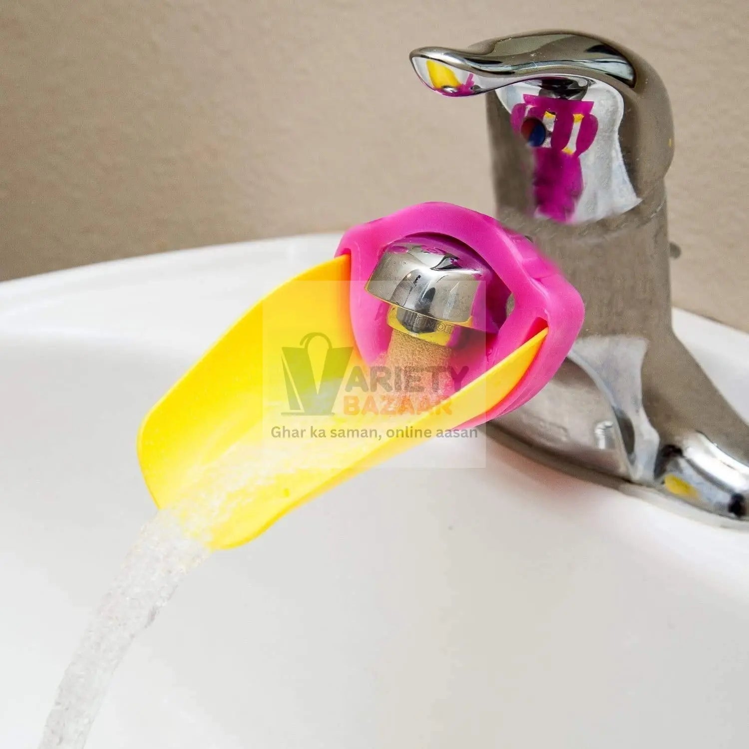 Faucet Extender | Easy Use for Hand Washing for Kids, Toddlers, Babies and Children |  Silicone Sink  Handle Extender | Fun Hand-Washing Solution | Cute Duck Mouth Design Wash Helper Bathroom Sink for Babies and Children (1 Pc) Travel Sahayak