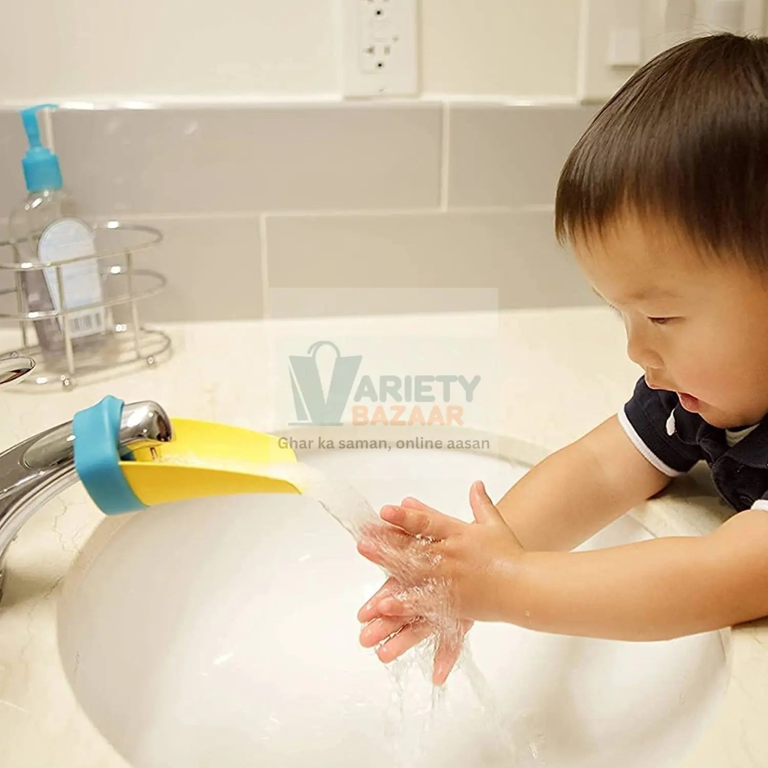 Faucet Extender | Easy Use for Hand Washing for Kids, Toddlers, Babies and Children |  Silicone Sink  Handle Extender | Fun Hand-Washing Solution | Cute Duck Mouth Design Wash Helper Bathroom Sink for Babies and Children (1 Pc) Travel Sahayak