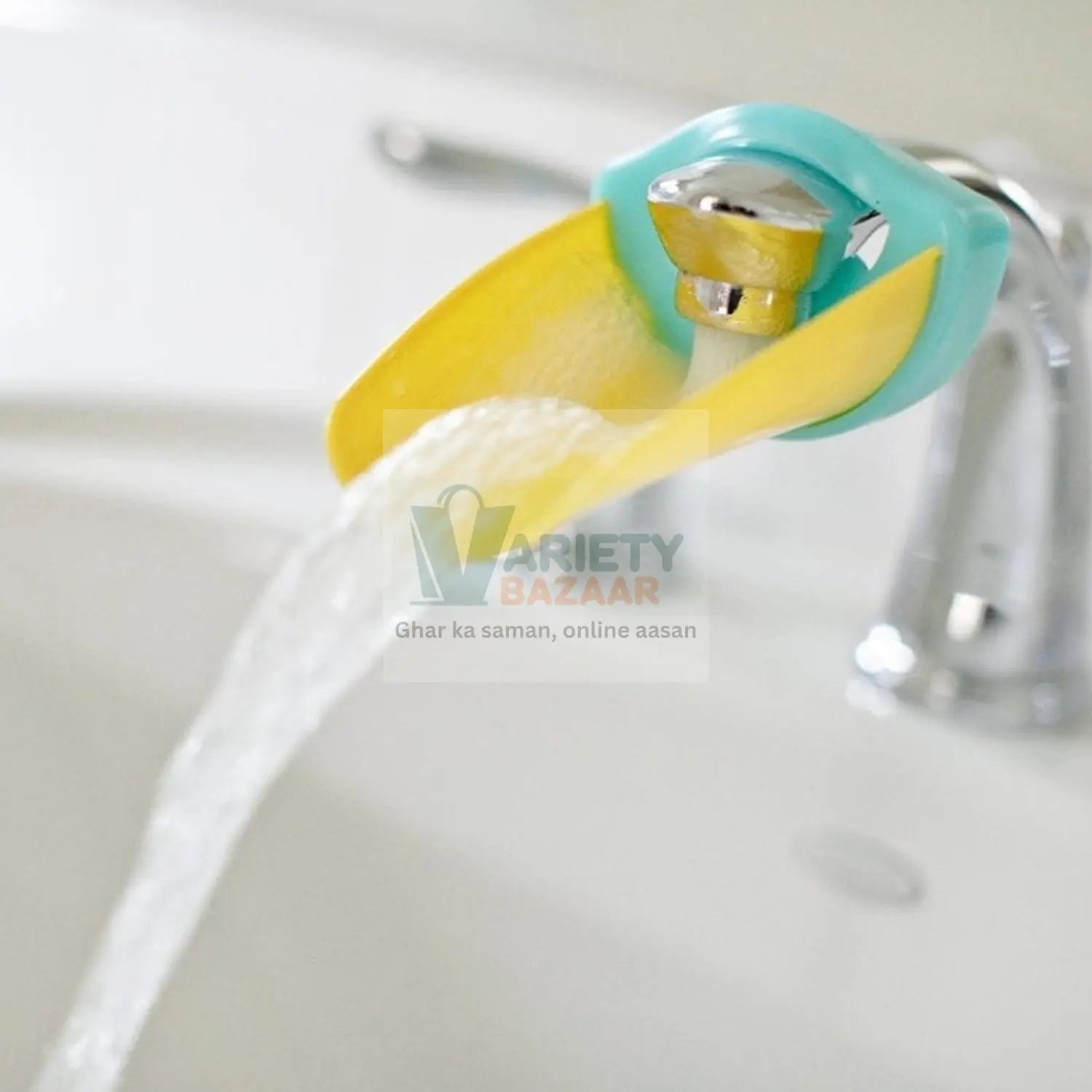 Faucet Extender | Easy Use for Hand Washing for Kids, Toddlers, Babies and Children |  Silicone Sink  Handle Extender | Fun Hand-Washing Solution | Cute Duck Mouth Design Wash Helper Bathroom Sink for Babies and Children (1 Pc) Travel Sahayak
