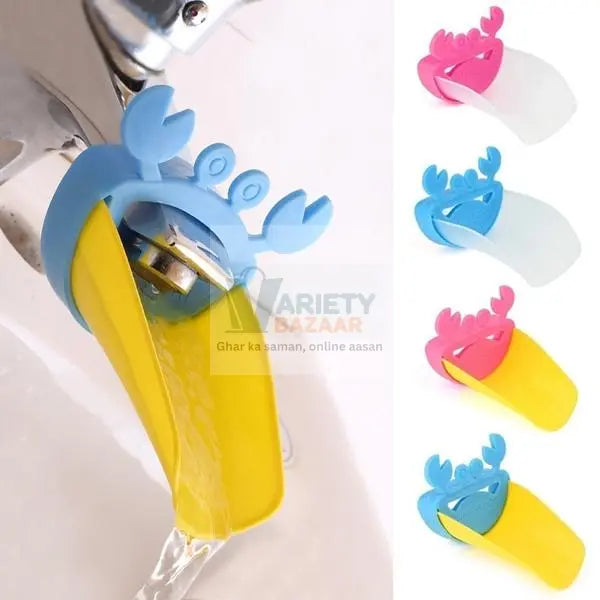 Faucet Extender | Easy Use for Hand Washing for Kids, Toddlers, Babies and Children |  Silicone Sink  Handle Extender | Fun Hand-Washing Solution | Cute Duck Mouth Design Wash Helper Bathroom Sink for Babies and Children (1 Pc) Travel Sahayak