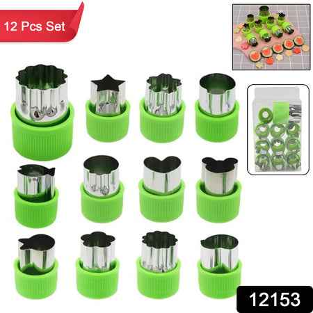 Stainless Steel Cookie Cutter Shapes Set Baking Cooking Food Decoration  (12 Pcs Set)
