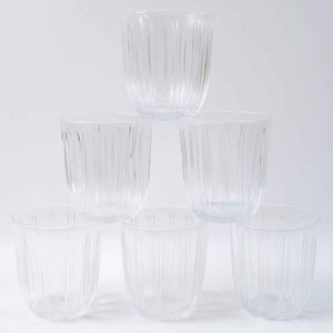 Premium Transparent Glass Tumbler Set (256ml  6 Pc)