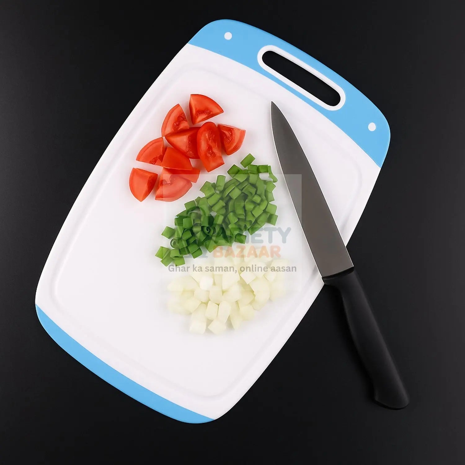 Ganesh Vegetables and Fruits Cutting Chopping Board Plastic Chopper Cutter Board (1 Pc) Variety Bazaar
