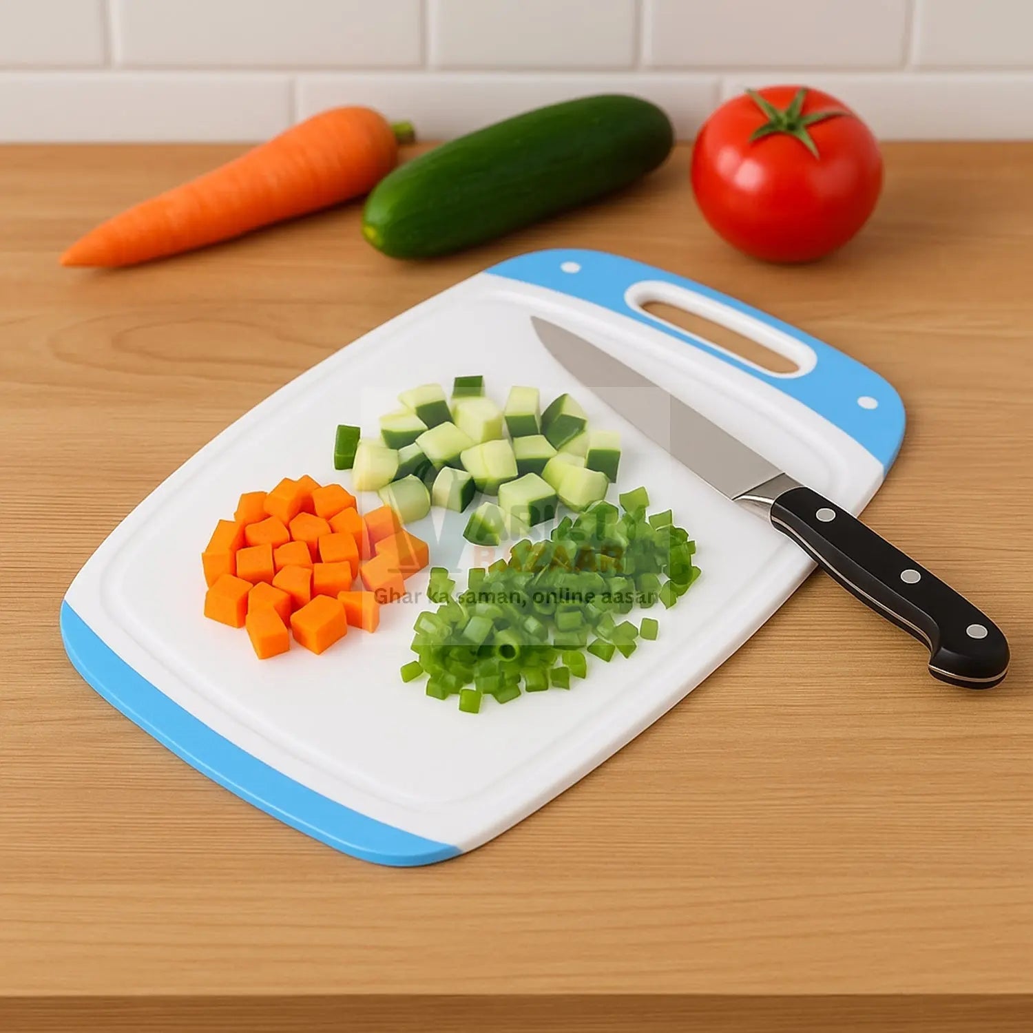 Ganesh Vegetables and Fruits Cutting Chopping Board Plastic Chopper Cutter Board (1 Pc) Variety Bazaar