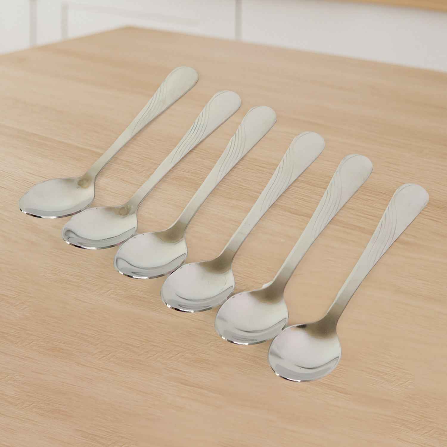 Supermom Diamond Stainless Steel Dining Spoon (6 Pc  Set)