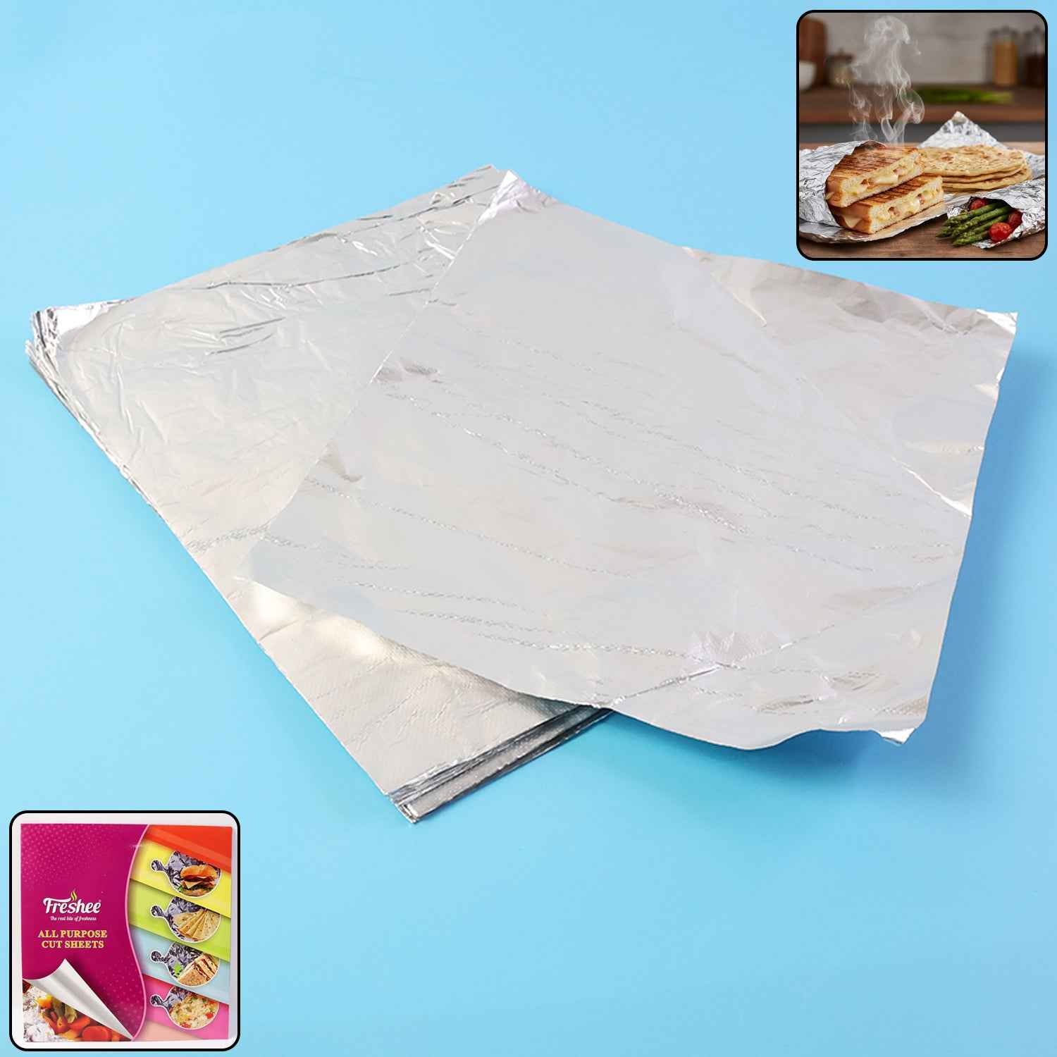 Aluminium Foil Cut Sheets 220250 Mm  50 Sheets