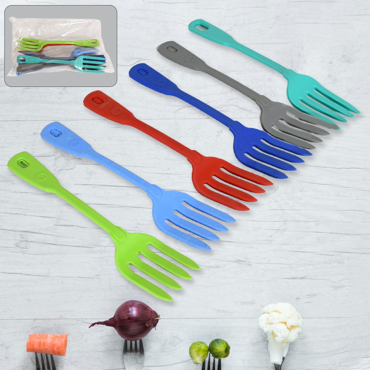 Multipurpose Silicone Spoon, Silicone Basting Spoon Non-Stick Kitchen Utensils Household Gadgets Heat-Resistant Non Stick Spoons Kitchen Cookware Items For Cooking and Baking (6 Pcs Set) travel sahayak